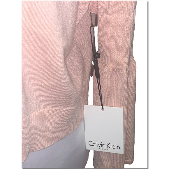 Calvin Klein Bell Sleeve Open Cardigan Sweater Light Pink Size XL NWT - Picture 3 of 7